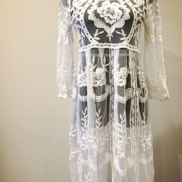 Boho Lace Dress - Etsy