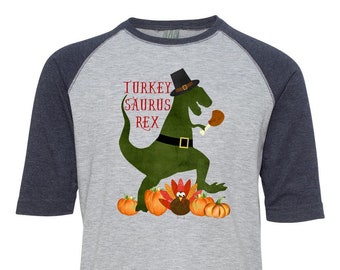 Digital File, Iron on Thanksgiving Shirt, Turkey Saurus Rex, Funny Dinosaur Shirt, Boys Thanksgiving Tshirt, Kids Turkey Day Shirt, Clothes