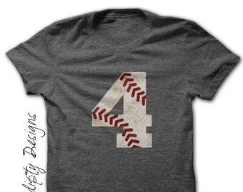 Digitale Datei, Baseball vier Dad Shirt, Kinder Baseball T-Shirt, Kleinkind Baseball 4 Shirts, Teeball Mama Shirt, Baseball Geburtstag Shirt, Herren Tshirt