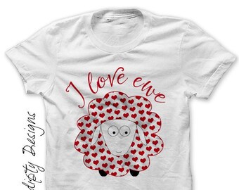 Digital File, Iron on Valentine Shirt, I Love Ewe Iron on Transfer, Boys Valentines Day Outfit, Baby Valentines Clothes, Toddler Clothing