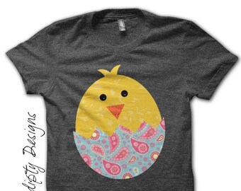 Digital File, Kids Easter Iron on Transfer, Baby Chick Iron on Shirt, Easter Shirt Design, DIY Spring Tshirt Iron on, Infant Girls Clothes