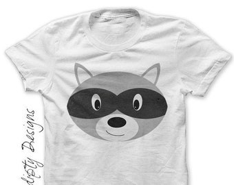 Digital File, Raccoon Shirt, Raccoon Iron on Transfer, Toddler Tshirt, Trash Panda Outfit, Kids Woodland Birthday Shirt Forest Birthday Gift