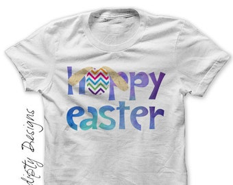 Digital File, Easter Iron on Transfer, Spring Shirt Design, Kids Easter Shirt, Baby Hoppy Easter, Toddler Ears Outfit, Girls Clothing Tshirt