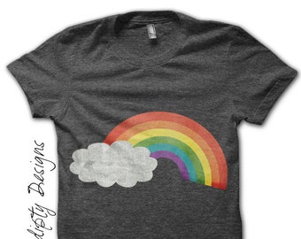 Digital File, Rainbow Iron on Shirt, Summer Iron on Transfer, Kids Girls Clothing Top, Rainbow Shirt Design, Baby Shower Gift, Baby Tshirt