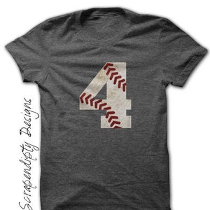 Digital File, Baseball Four Dad Shirt, Kids Baseball Tee, Toddler Baseball 4 Shirts, Teeball Mom Shirt, Baseball Birthday Shirt, Mens Tshirt
