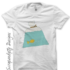 Digital File, Fish in a Bag Iron on Transfer, Carnival Iron on Shirt, Kids Boys Clothing Tops, Toddler Fish Shirt, Baby Clothes Circus Shirt