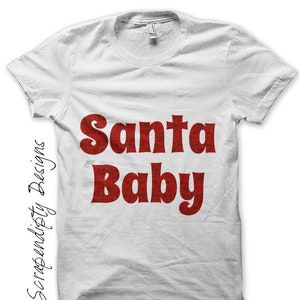 Digital File, Christmas Iron on Shirt, Santa Iron on Transfer, Christmas Shirt, Kids Boys Clothing Tops, Infant Girls Clothes, Iron Letters image 1