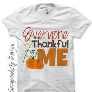 Digital File, Iron on Thanksgiving Shirt, Thankful for Me Iron on Transfer, Toddler Thanksgiving Outfit, New Baby One Piece, Kids Boys DIY