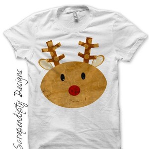 Digital File, Reindeer Iron on Transfer, Christmas Iron on Shirt, Christmas Tshirt, Kids Clothing Tops, Boys Reindeer Shirt Cute Kid Clothes