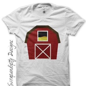 Digital File, Barn Iron on Transfer, Iron on Farm Shirt, Kids Boys Clothing Tshirt, Farm Birthday Party, Baby Clothes