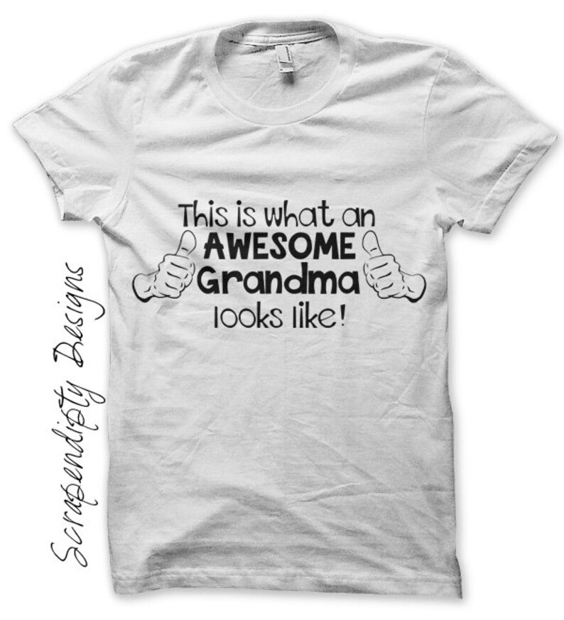 Iron on New Grandparent Shirt Grandma Iron on Transfer Baby Shower Gift What an Awesome Grandma Looks Like Tshirt Womens Shirt