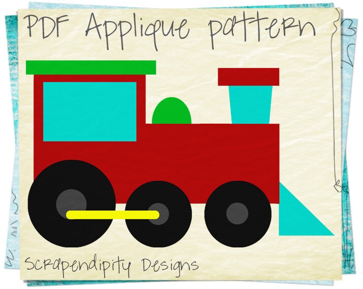 Train Applique Template Transportation Applique Patterns / Etsy