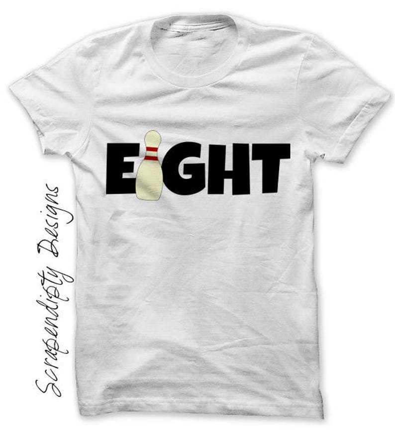 Kids Bowling Iron on Transfer Age Eight Bowling Shirt Youth Etsy