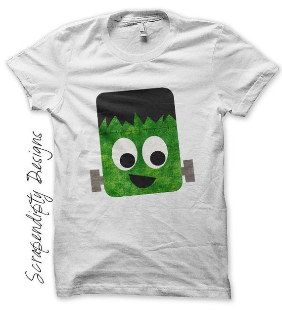 Digital File, Frankenstein Iron on Shirt, Halloween Iron on Transfer Tee, Kids Halloween Shirt, Cute Baby Clothes Toddler Boys Clothing Tops
