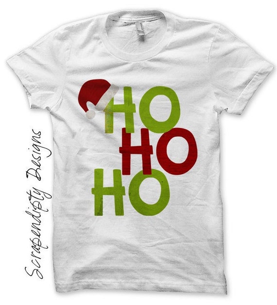 Digital File, Santa Iron on Transfer, Iron on Ho Ho Ho Shirt, Boy Christmas Shirt, Toddler Santa Clothing, Kids Christmas Clothes