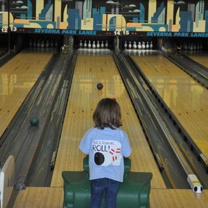 Digital fil, bowling stryk-på skjorta, sport stryk-på överföring, barn småbarn bowling party t-shirt, herr bowlerskjorta, bowlingskjorta design bild 2