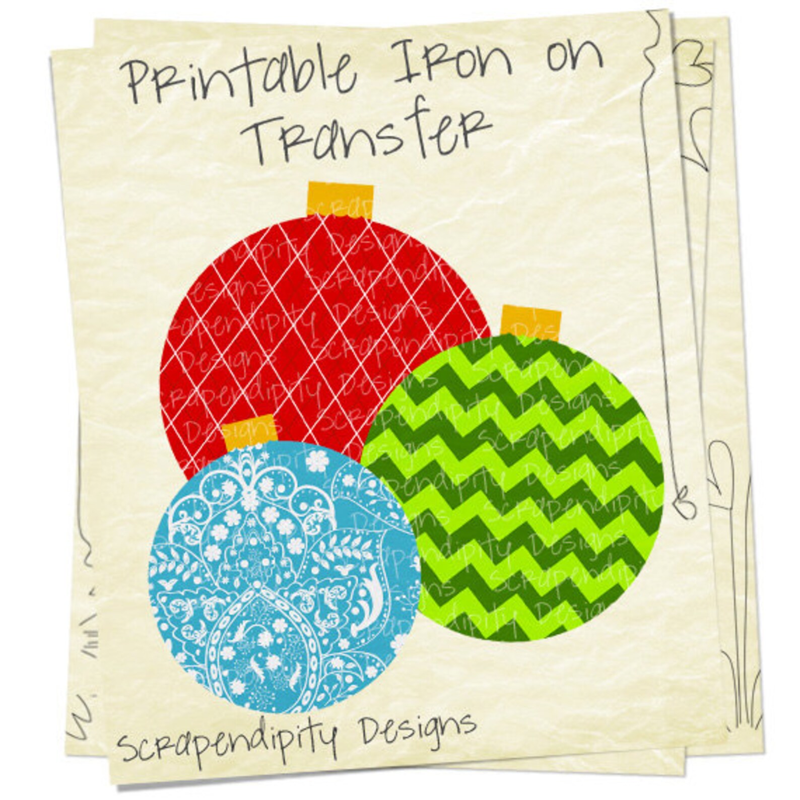 Ornament Iron on Shirt Christmas Iron on Transfer Christmas Etsy