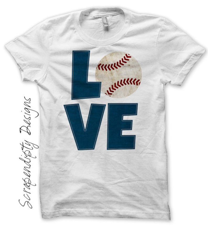 Baseball Iron on Transfer Iron on Baseball Love Shirt Kids Etsy