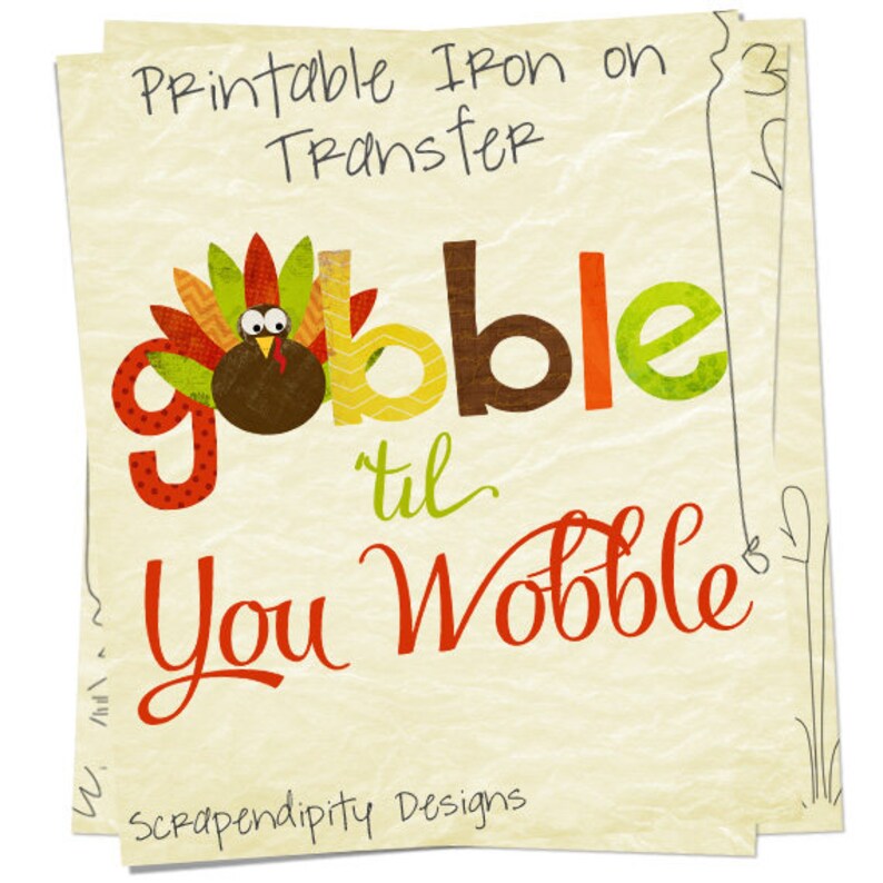 Thanksgiving Shirt Thanksgiving Iron on Transfer Gobble Til | Etsy