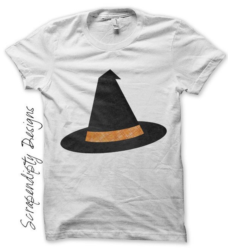Digital File, Iron on Witch Shirt, Halloween Iron on Transfer, Kids Boys Halloween Shirt, Witchs Hat Tshirt, Kids Girls Clothing, Clothes image 1