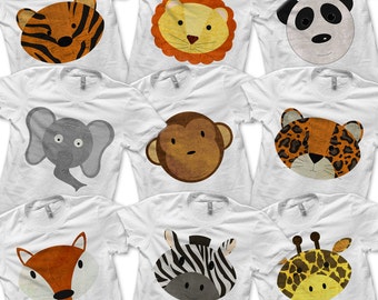 Digital File, Zoo Bundle Pack, Toddler Birthday Party Favor, Kids School Zoo Trip, Boys Zebra Shirt, Girls Panda Tshirt, Baby Leopard Outfit