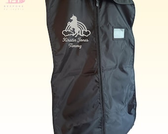 Funda para chaqueta de equitación con diseño personalizado de unicornio.