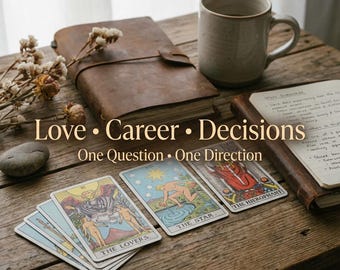 Lecture de tarot à 1 question de la même heure - Réponse et orientation claires - Amour, carrière, décisions