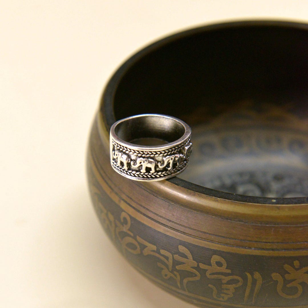 Ethnic Style Classic Elephant Pattern Fashion Ring - Etsy
