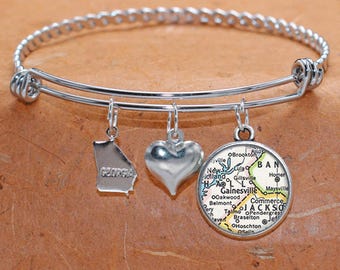Gainesville Georgia Map Charmcelet State Of Ga Bangle Cuffcelet Vintage Map Jewelry Stainless Steelcelet Gainesville Georgia Map Charmcelet State Of Ga Bangle Cuffcelet Vintage Map Jewelry Stainless Steelcelet