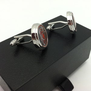 Cufflinks Baseball Yankee Stadium New York from Vintage Postcard Handmade Cuff Links image 4