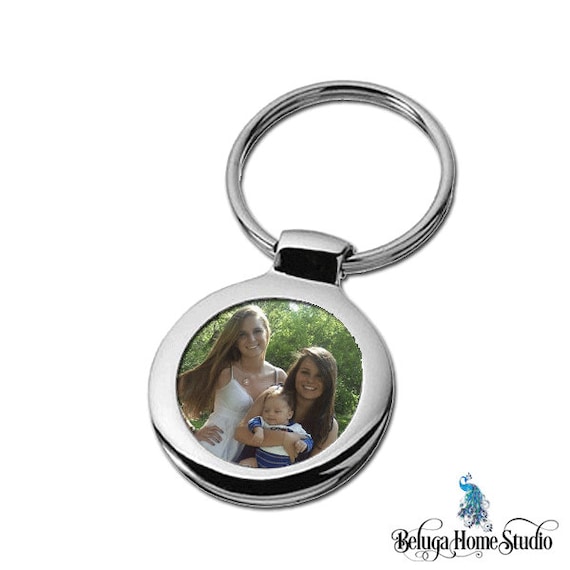 Custom Photo Personalized Picture Key Ring Fob of Your Family, Children,  Grandchildren, Pets