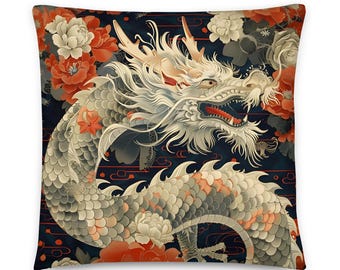 William Morris Kissen Drache, Dekokissen, Sofa oder Stuhl Akzent, Housewarming Geschenk, Wohnkultur, inklusive Einsatz
