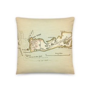Florida Kaart Kussen / Key West FL Throw Pillow / State City Maps Home Decor / Custom Map Kussens / Housewarming New Home Wedding Gifts