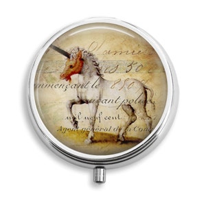 Pill Box Pill Case Mythical Unicorn Pill Holder Pill Container Trinket Box PillBox Vitamin Holder Medicine Box Mint Tin Gift For Her