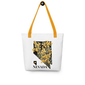 US Bundesstaat Nevada Kleine Einkaufstasche mit Blumen aus dem US- Bundesstaat Nevada
