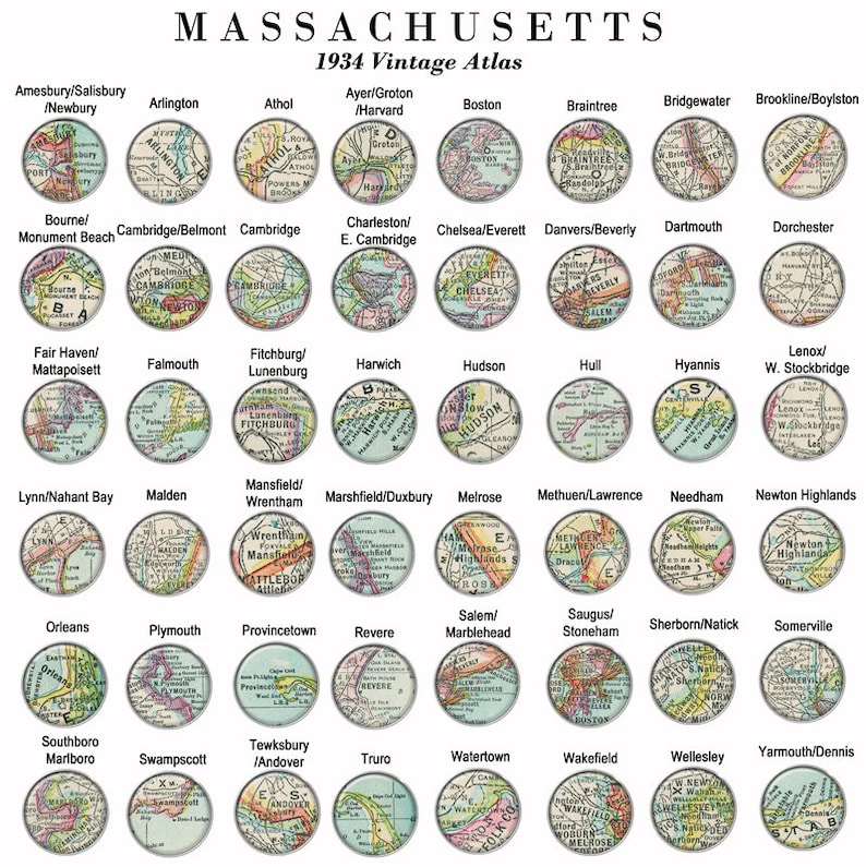 Map Bracelet Dedham Massachusetts State of MA Bangle Cuff Bracelet Vintage Map Jewelry Stainless Steel Bracelets