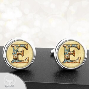 Personalisierte Karte Initial Manschettenknöpfe Handgefertigte Manschettenknöpfe für Hochzeit Sweethearts Dads Men Abschlussfeier