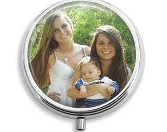 Custom Photo Pill Box Case Trinket Box Vitamin Holder Medicine Box Mint Tin Gifts For Her