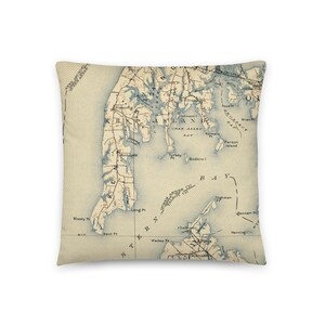 Maryland Landkarte Kissen / Kent Island / Home Decor / New Home Housewarming Geschenke / Dekorative Wurfkissen / Einsatz ist inklusive