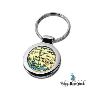 Karte Keychain Huntsville Alabama Schlüsselanhänger Schlüsselanhänger