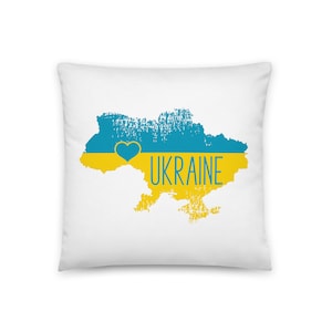 Land der Ukraine Kissen mit ukrainischer Flagge / Neues Zuhause Geschenk / Dekorateur Kissen / Wohnkultur / Inklusive Einsatz / Die meisten Länder verfügbar