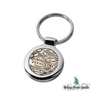 Karte Keychain Birmingham Alabama Schlüsselanhänger Schlüsselanhänger
