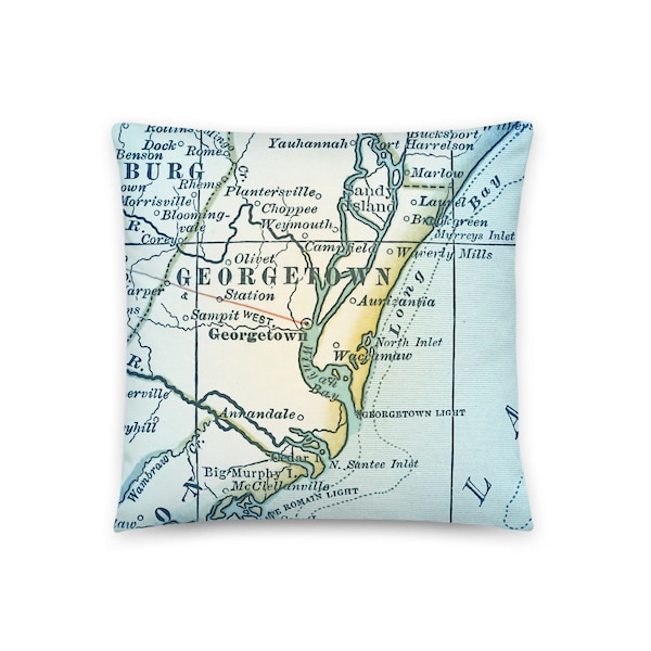Charleston South Carolina Map Pillow main image 0