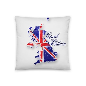 Großbritannien Kissen mit britischer Flagge / Neues Zuhause Geschenk / Dekorateur Kissen / Wohnkultur / Inklusive Einsatz / Die meisten Länder verfügbar