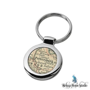 West Virginia kaart sleutelhanger Parkersburg WV sleutel ring fob