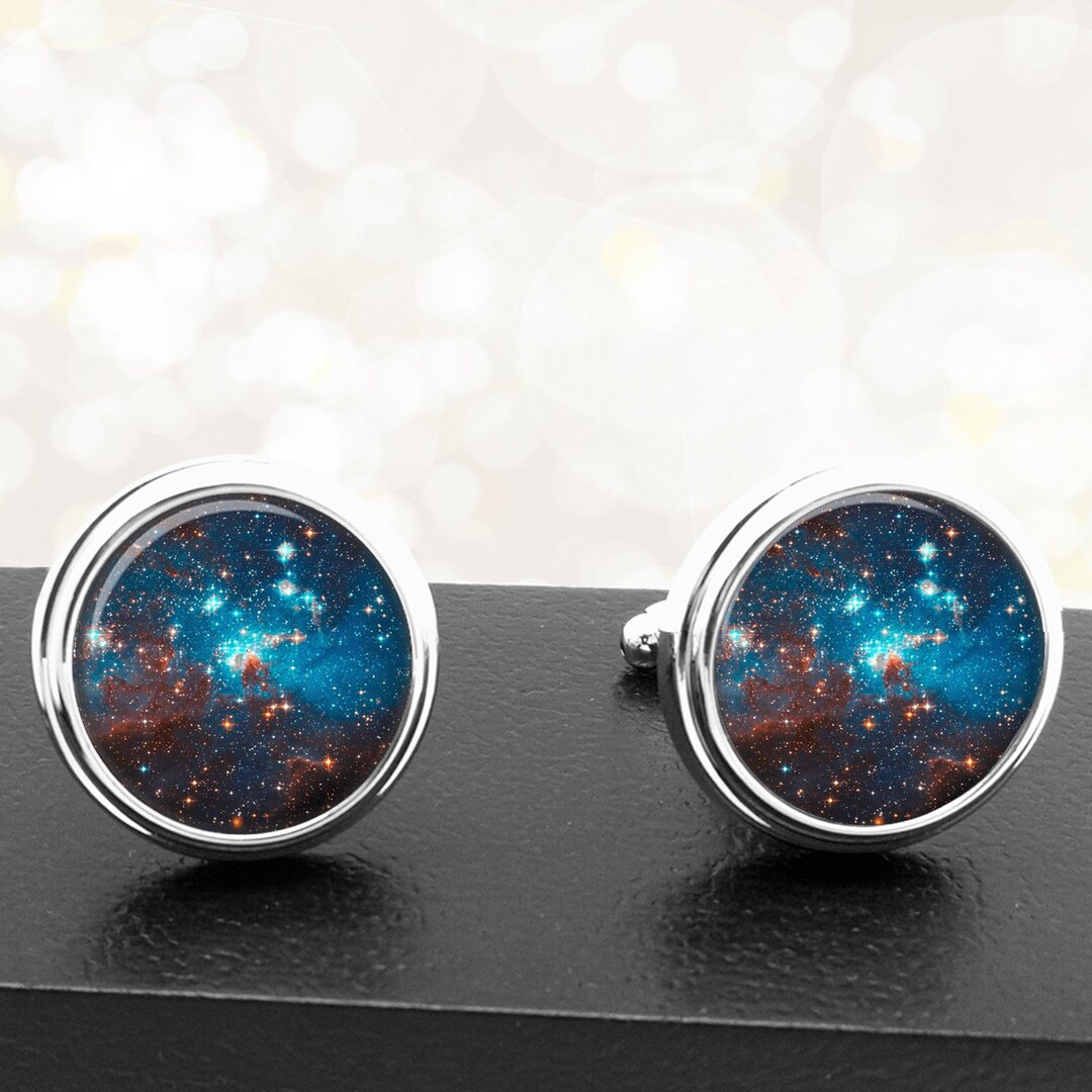 Cufflinks Nebula Handmade Cuff Links Fathers Dads Men French Cuff ...