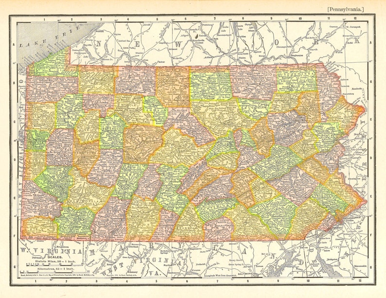 Map Cufflinks Shanksville PA Cuff Links State of Pennsylvania Etsy