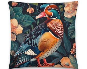 William Morris Kissen Ente, Wasservogel, Dekokissen, Sofa, Stuhl Akzent, Housewarming, Home Decor, inklusive Einsatz