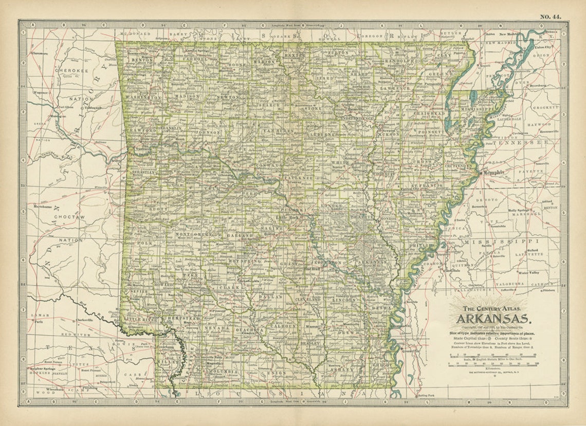 Arkansas Map Bracelet / Osceola AR / Charm Bracelet / USA Etsy