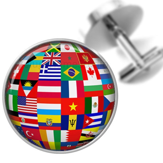 特別製作品】カナダ国旗デザイン ネクタイピンとカフスボタンセット